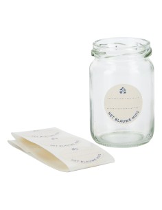 Etiket rond (set a 10) voor kruidenpot glas